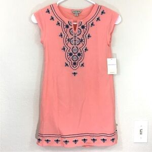 Girls' Pink Embroidered Dress